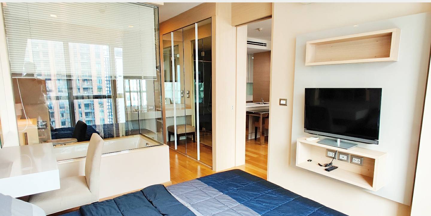 ให้เช่าคอนโด The Address Asoke (ดิ แอดเดรส อโศก) 1 ห้องนอน 1 ห้องน้ำ เนื้อที่ 46 ตรม. ชั้น 28 เช่า 25,000.- บาท