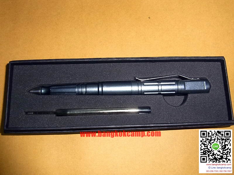 ปากกา Tactical สีฟ้า ปลายคาร์ไบท์(กระแทกกระจกได้) ปลายคาร์ไบท์แข็งมากใช้ขูด-เขียนโลหะได้