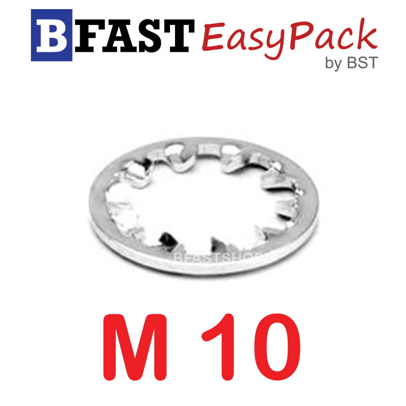 แหวนจักรในสแตนเลส SUS M10 (10 ตัว/ถุง)