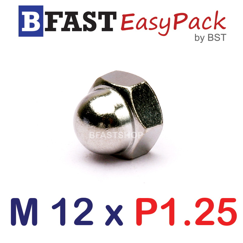 หัวน็อตหมวก M12 x P1.25 (4 ตัว/ถุง)