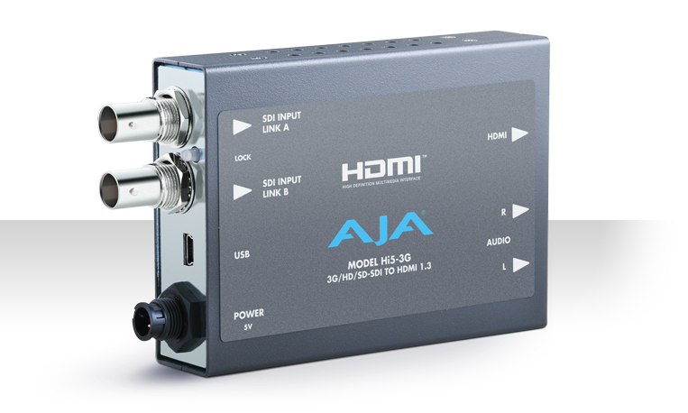 Hi5-3G - 3G/Dual Link/HD-SD-SDI to HDMI Video and Audio Converter