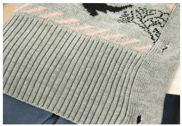 fashion เสื้อกันหนาวไหมพรม คอวี สีเทา ใส่เป็นเสื้อคลุมลำลองได้ ใส่ทำงาน น่ารัก