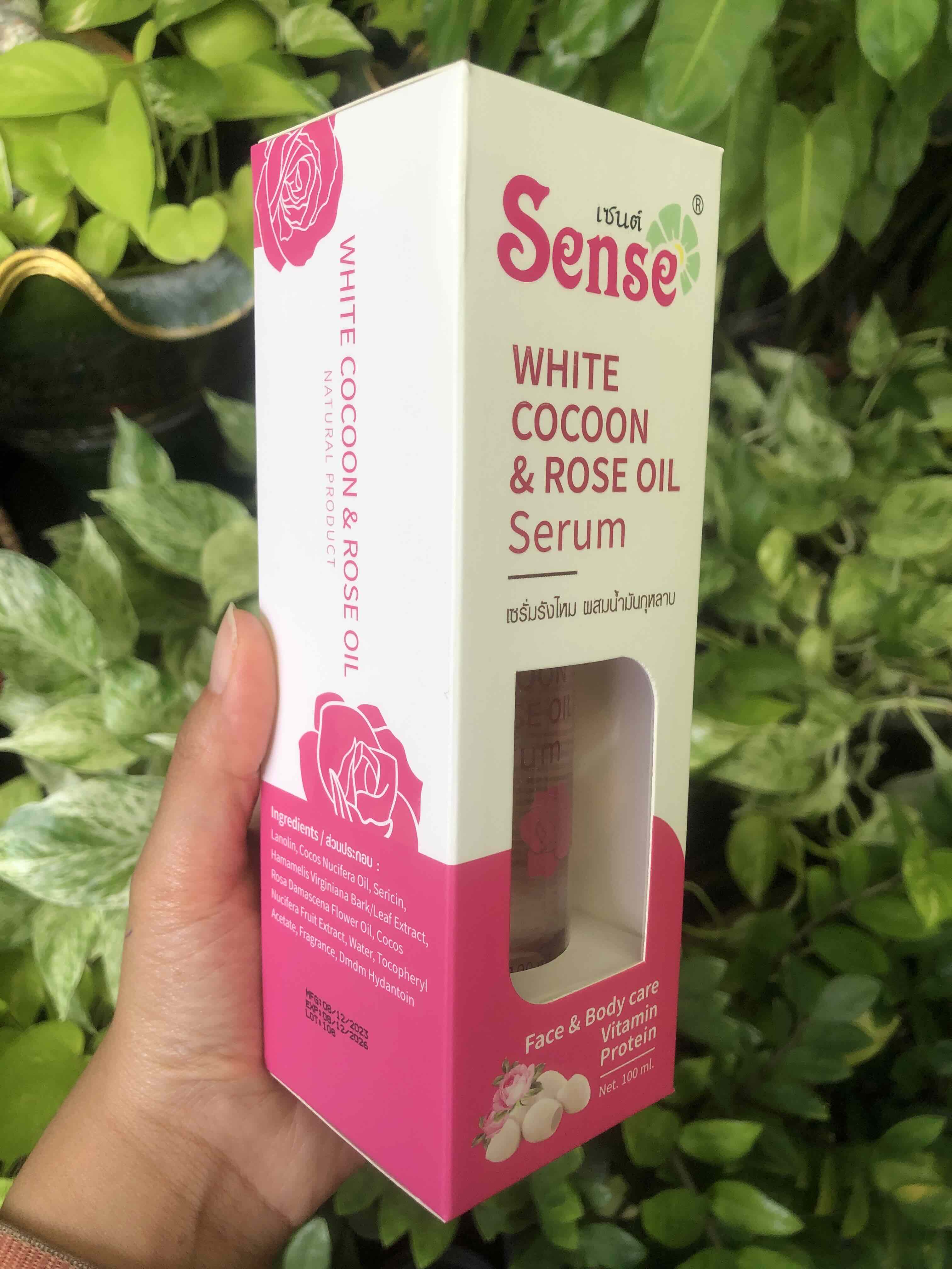 เซรั่มรังไหมผสมน้ำมันกุหลาบ 50มล.และ100 ml. เซรั่มบำรุงผิวกระจ่างใส