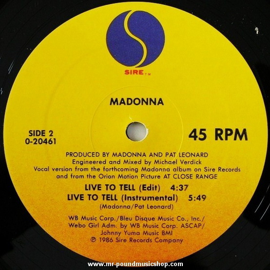 Madonna - Live To Tell