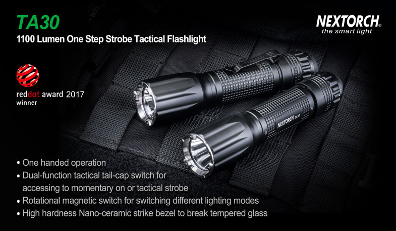 ไฟฉาย Nextorch TA30 1100 Lumens One Step Tactical Flashlight