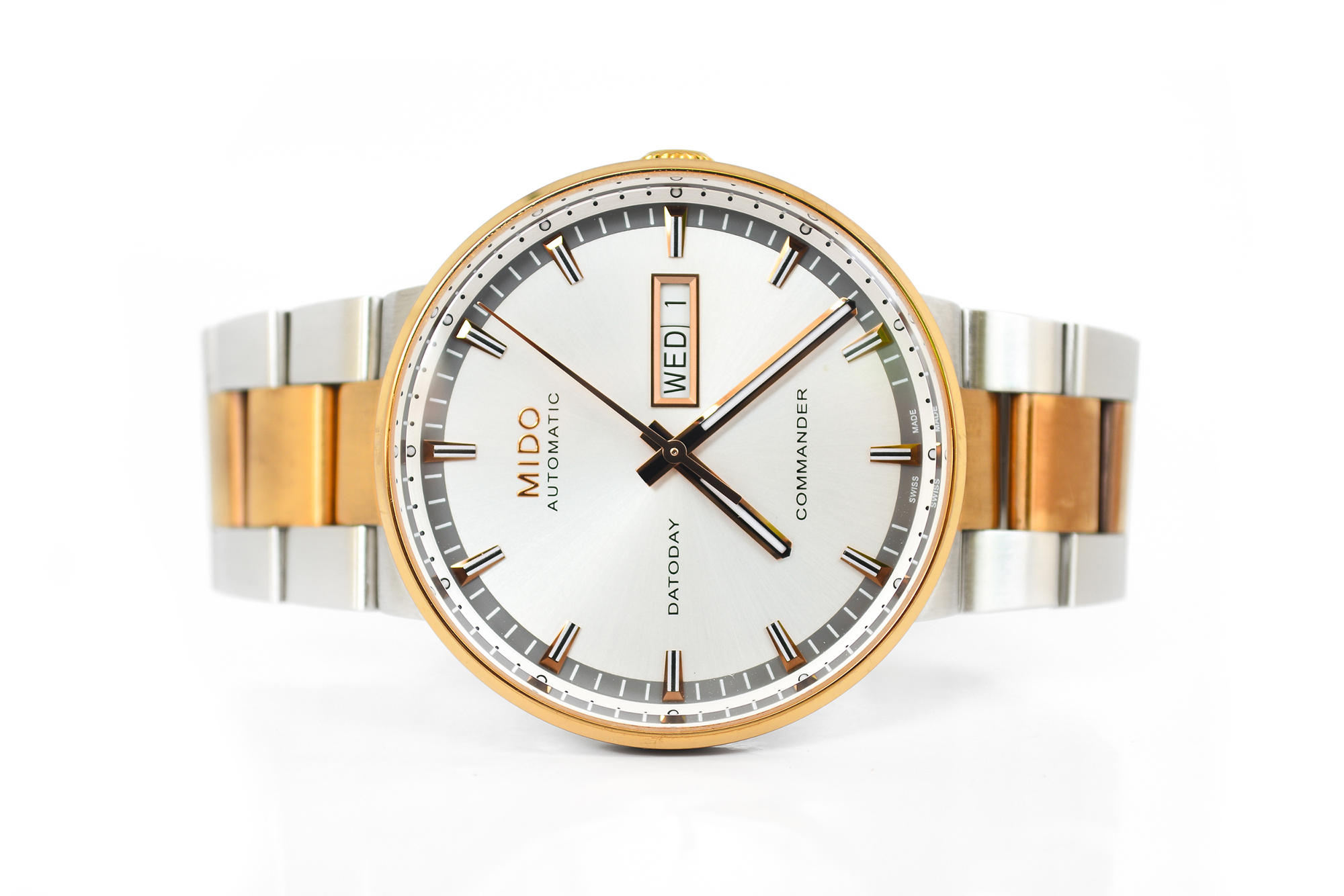 Mido Commander II Automatic Day-Date 2tone Pink gold