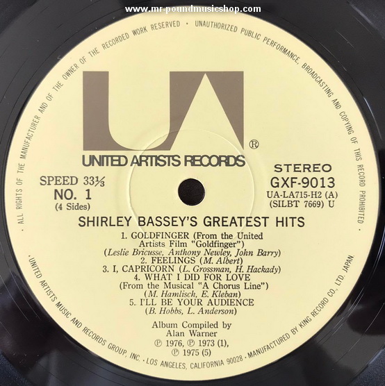 Shirley Bassey - Shirley Bassey's Greatest Hits