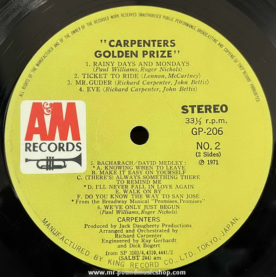 Carpenters - Carpenters Golden Prize