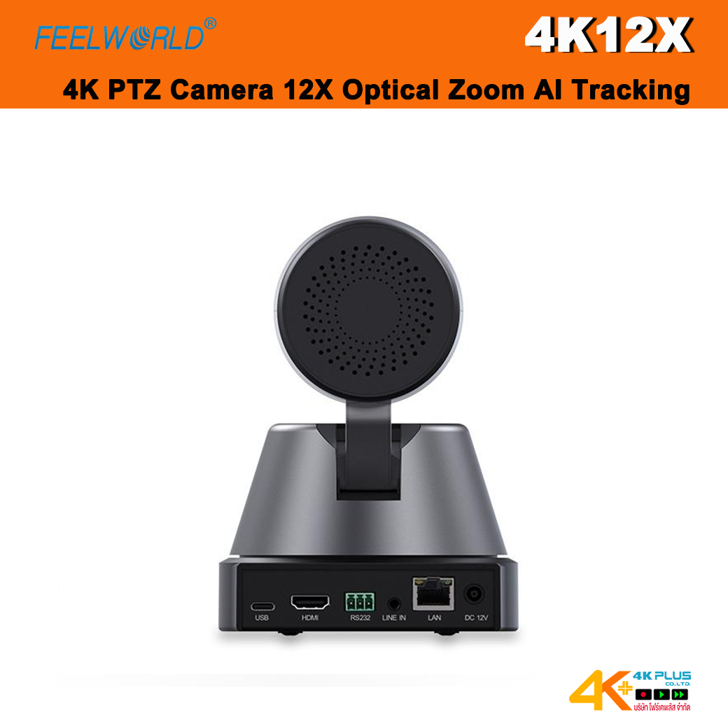 FEELWORLD 4K12X 4K PTZ Camera 12X Optical Zoom AI Tracking