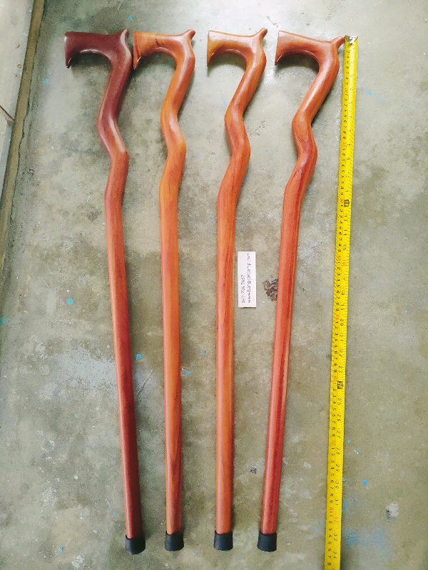 ไม้เท้า ไม้มะค่า ไม้ประดู่(ชุด9)