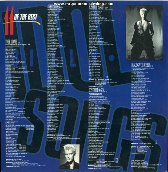 Billy Idol - Idol Songs - 11 Of The Best