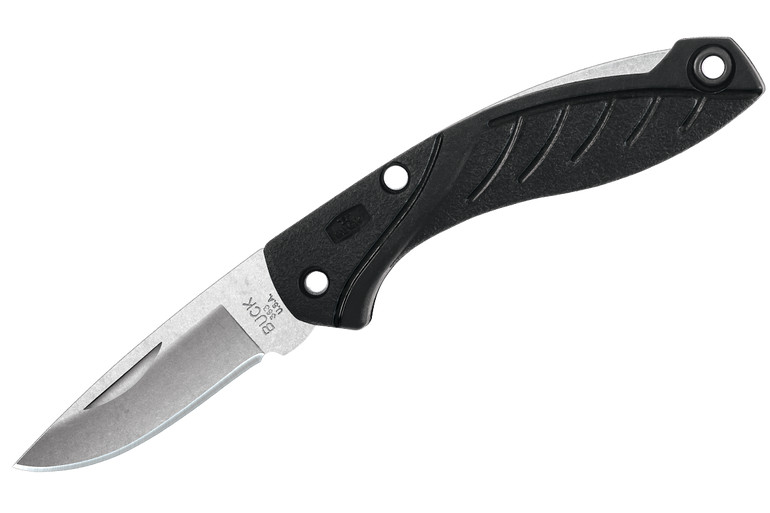 มีดพับ Buck 363 Nano Rival Folding Knife 1.875" Plain Blade, Black Injection Molded Nylon Handles - 11408