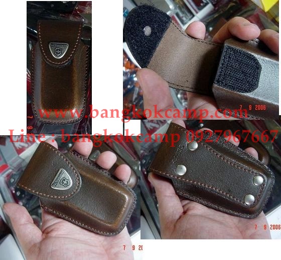 ซอง ใส่ Victorinox รุ่น SwissChamp , VICTORINOX BROWN LEATHER POUCH 91/93 MM 5-8 LAYERS (4.0535)