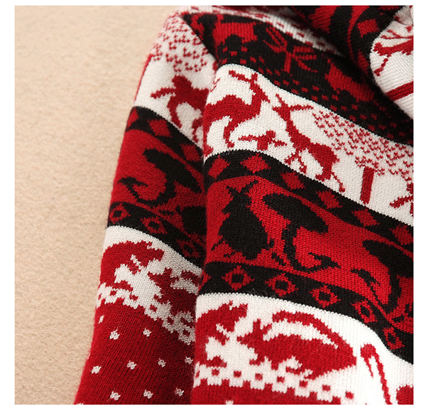 fashion เสื้อกันหนาว ไหมพรม คอเต่า สีแดง น่ารัก Asia Street Fashion (พรีออเดอร์)