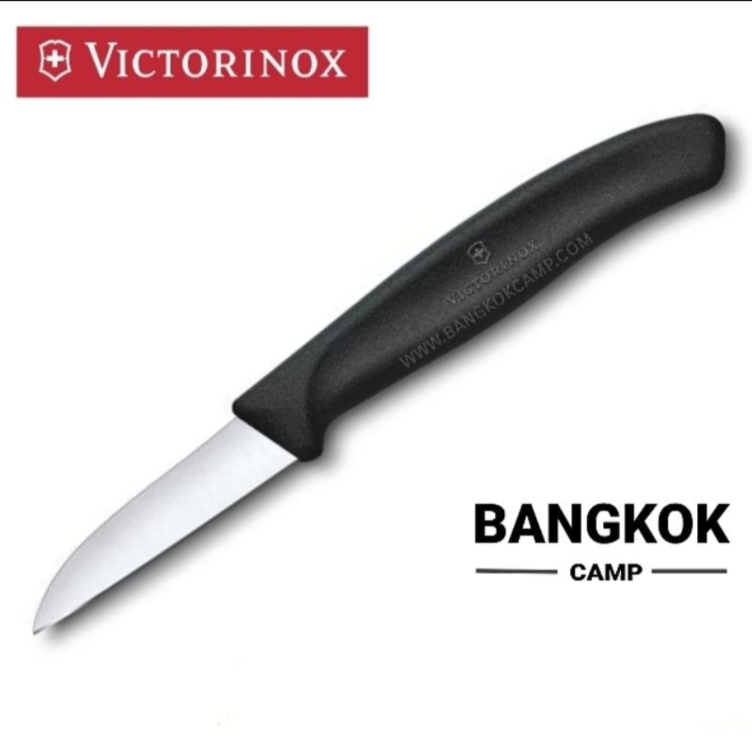 มีดครัว Victorinox Paring Knife 6cm.ใบเรียบ คมตรง ด้ามดำ (5.0303)