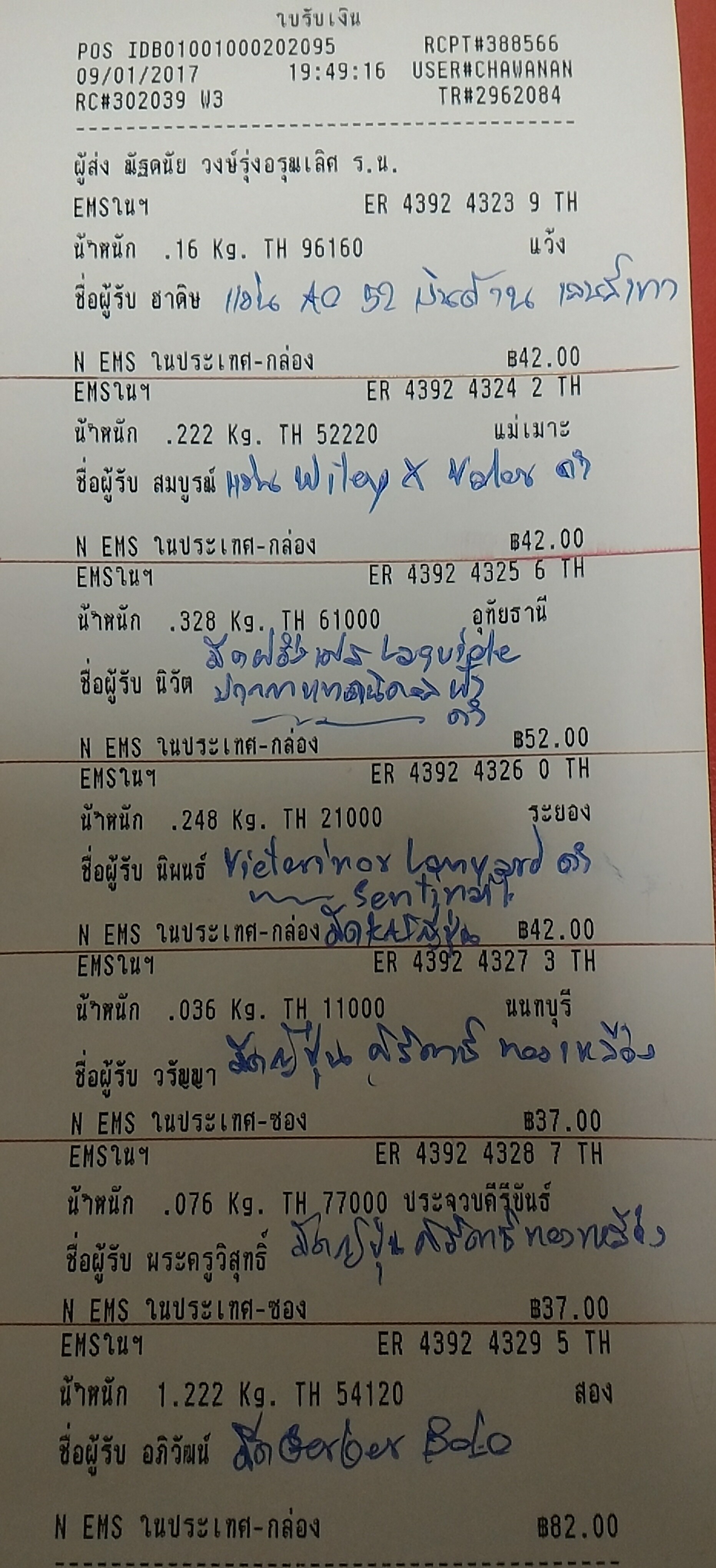 ใบเสร็จฯ มกราคม 2560