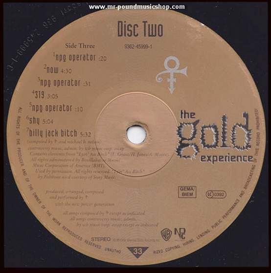 The Artist (Formerly Know As Prince) - The Gold Experience