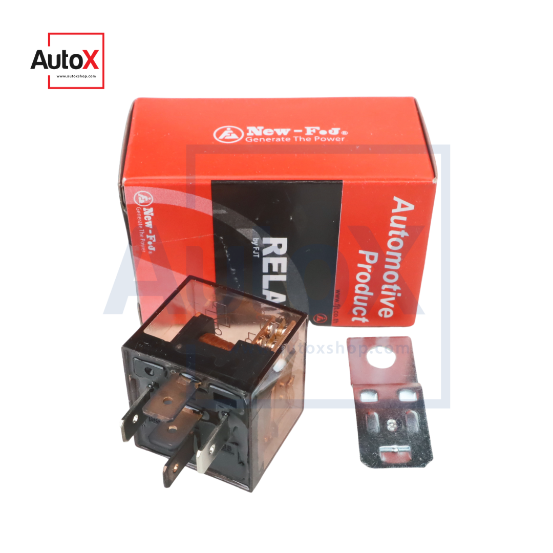 รีเลย์ไฟหน้า 5ขา แบบBOSCH 24V 2หน้า 80A ใส ยี่ห้อNew-FJ