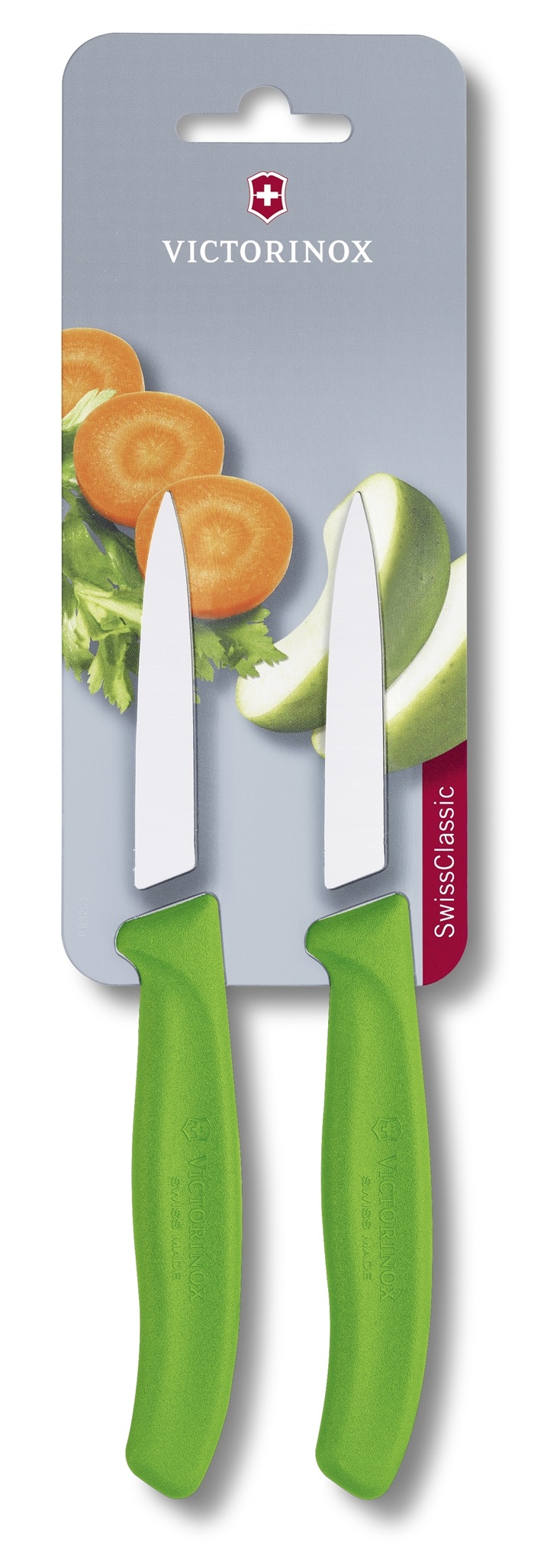 VICTORINOX PARING KNIFE SET สีเขียว แพ็คคู่ (2เล่ม) (6.7606.L114ฺB)