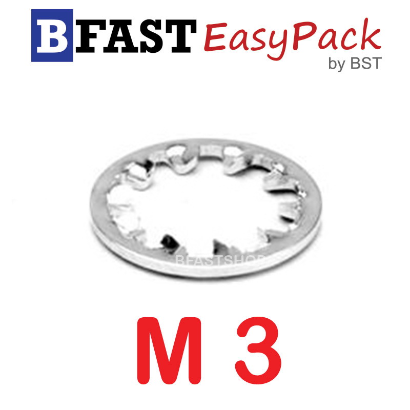 แหวนจักรในสแตนเลส SUS M3 (30 ตัว/ถุง)