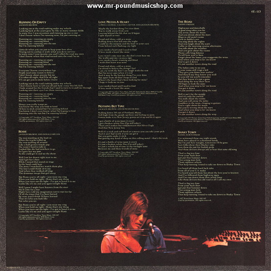 Jackson Browne - Running On Empty