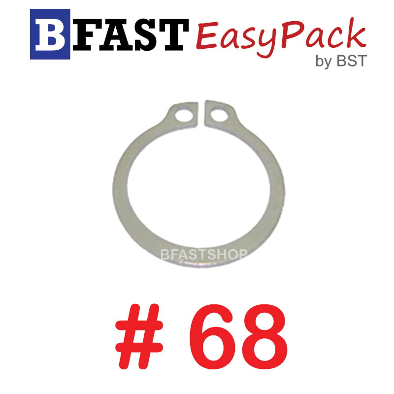 แหวนล็อคนอกแตนเลส SUS # 68 ( 1 ตัว/ถุง )