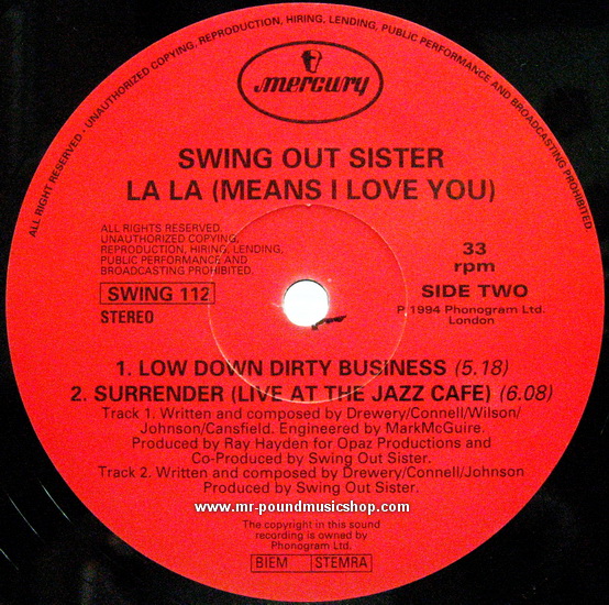 Swing Out Sister - La La (Means I Love You)