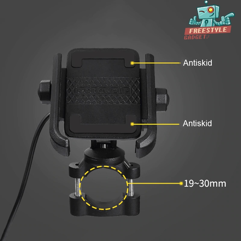 MOTOWOLF MDL 2805C USB Charges - ที่จับมือถือ ที่จับโทรศัพท์สำหรับมอเตอร์ไซค์ทุกรุ่น ของแท้ 100%