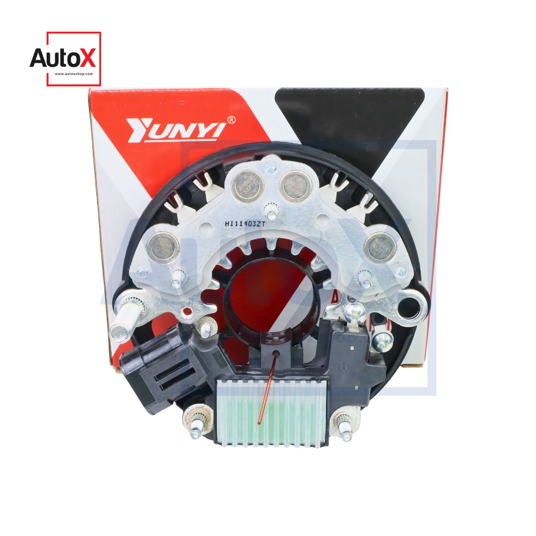 แผงไดโอด NISSAN SUNNY B14 ไดฮิตาชิ OD114 รูกลาง31mm ปลั๊ก2ขา 12V ยี่ห้อYUNYI