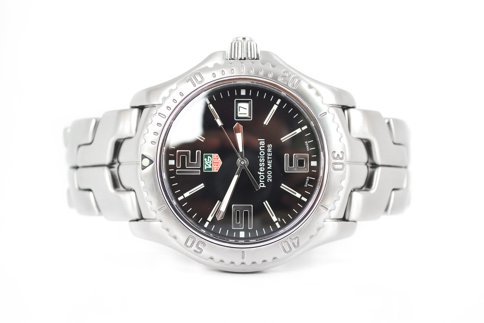 Tag Heuer Link Quartz King size หน้าดำ