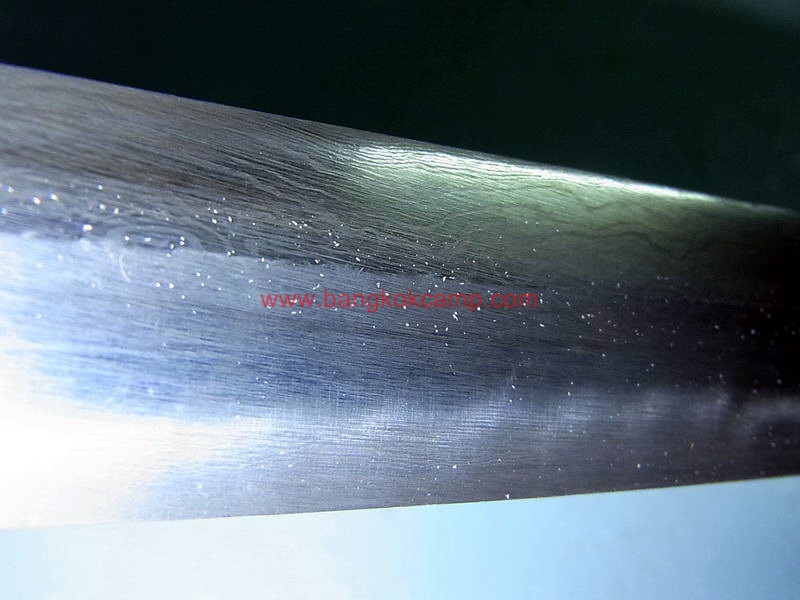 ดาบซามูไร ใบมีดเป็นเหล็กลาย (ใบมีดดามัสกัส) ลายเสือ