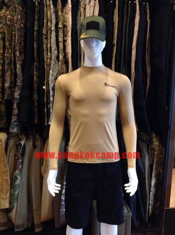 เสื้อยืดคอกลมแขนยาว Bogie.1 สีทราย