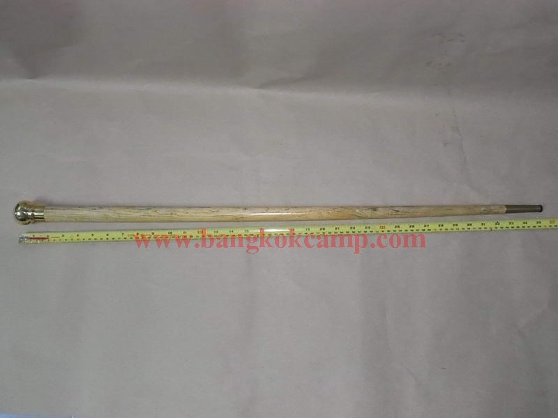 ไม้มงคลหายาก... ไม้ตะพด(ไม้แจง) ลายสวย ลายเนื้อไม้เหมือนงาช้าง (ลายธรรมชาติของไม้ชนิดนี้ ไม่ใช่แตกหรือร้าว) หัว+ท้ายทองเหลือง