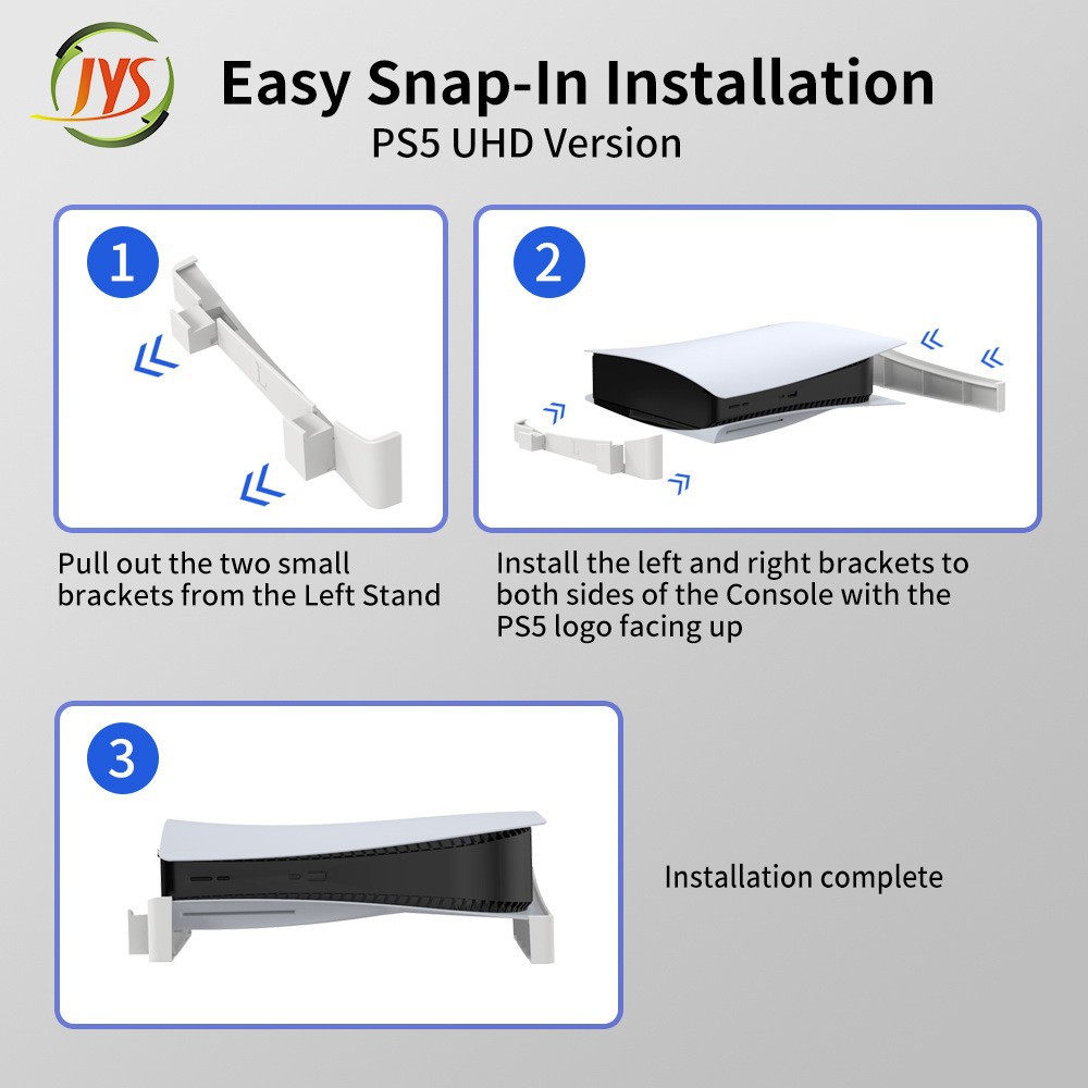JYS ฐานวางเครื่องเกม PS5 รุ่นแรก แนวนอน แบบลอย ใช้ได้ทั้ง รุ่นใส่แผ่น & ดาวน์โหลด