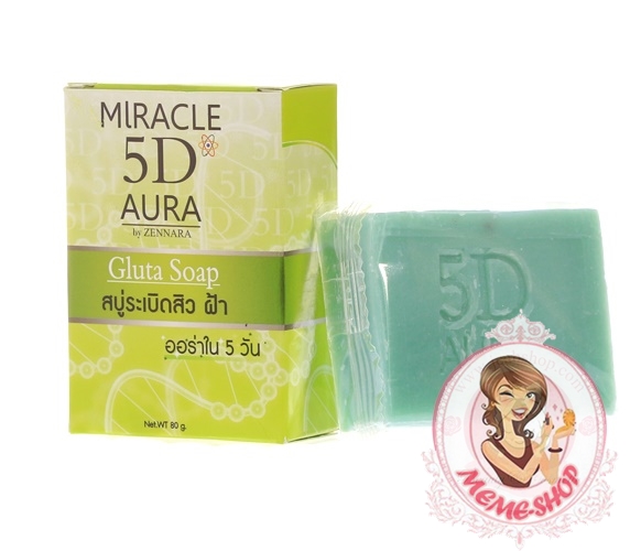 สบู่ ระเบิดสิว ฝ้า (Soap gluta miracle 5D aura zennara)
