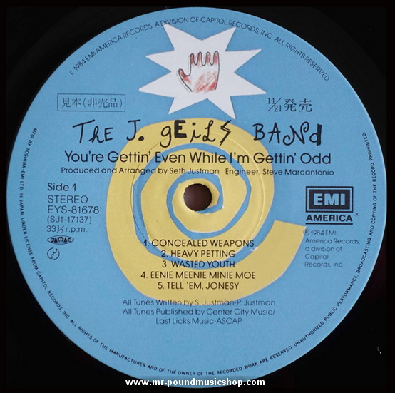 The J. Geils Band - You're Gettin' Even While I'm Gettin' Odd