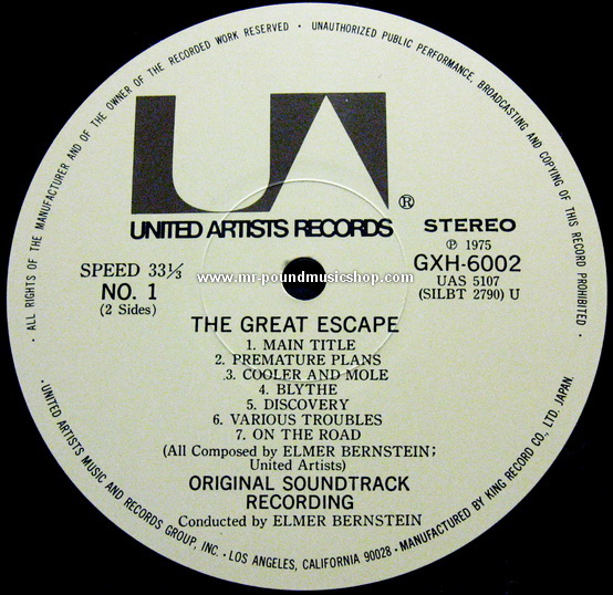 Elmer Bernstein - The Great Escape (Orirginal Motion Picture Soundtrack)
