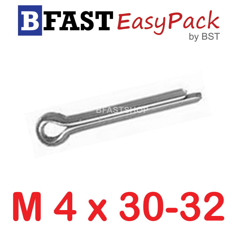 ปิ๊นสแตนเลส SUS M4 x 30-32 (5 ตัว/ถุง)