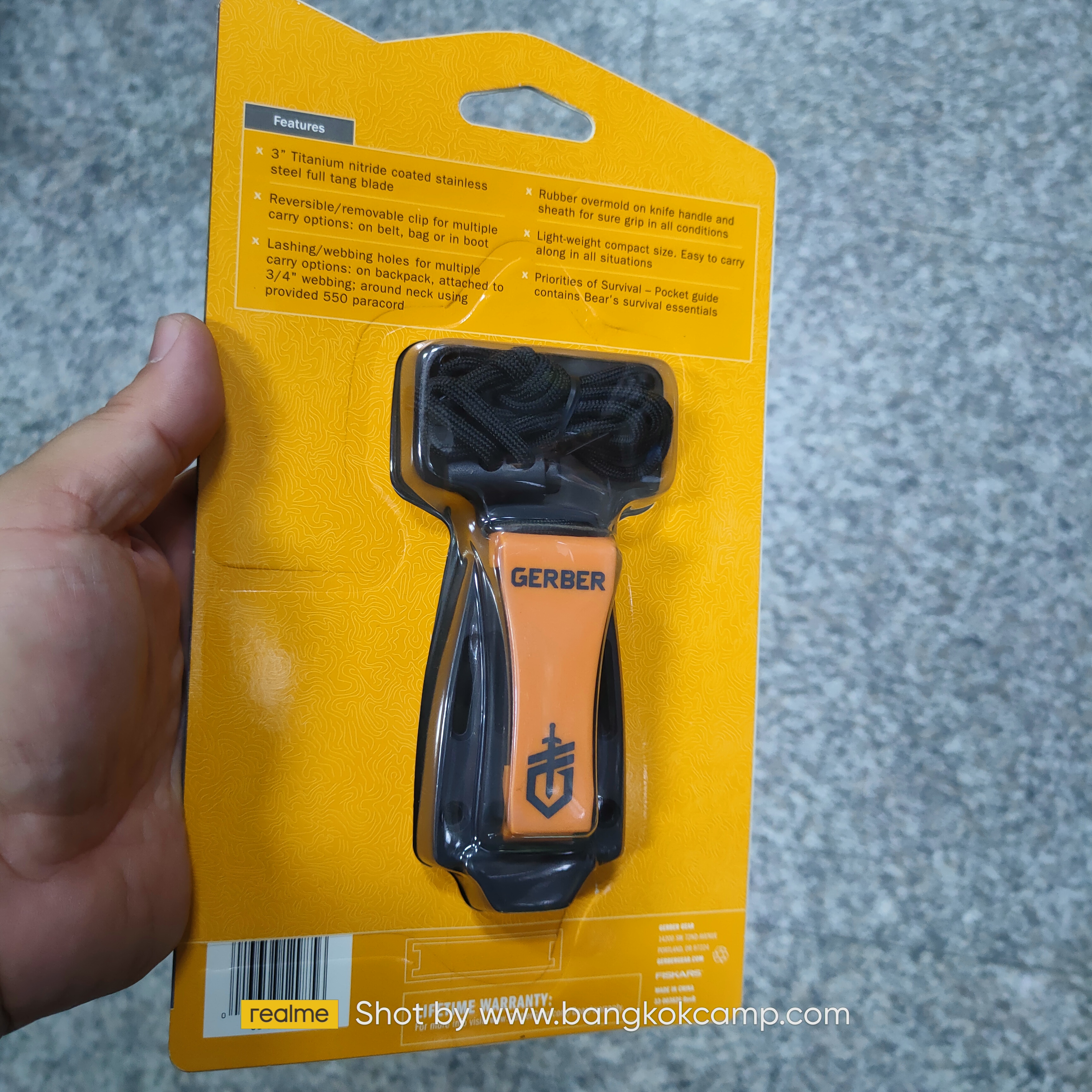 มีดใบตาย/มีดห้อยคอ GERBER BEAR GRYLLS ULTRA COMPACT FIXED BLADE ของใหม่ ของแท้