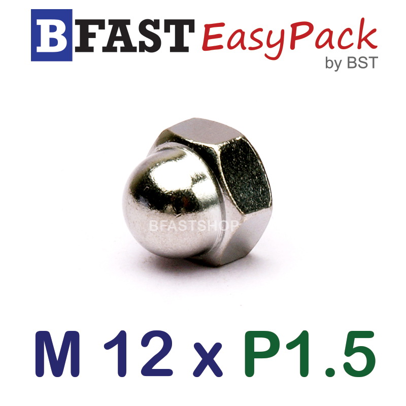 หัวน็อตหมวก M12 x P1.5 (4 ตัว/ถุง)
