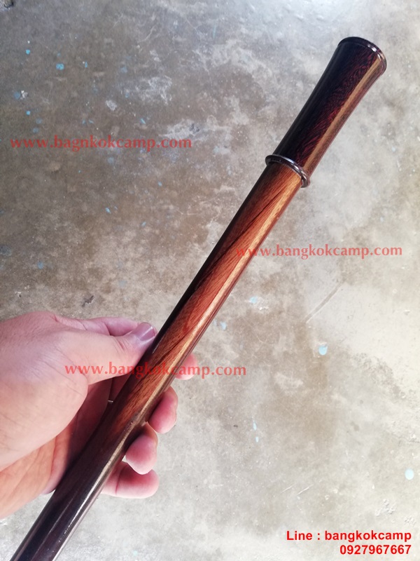 ไม้หายาก... ไม้ตะพด (หัวไม้แก่นมะขาม +ตัวด้ามไม้ตะเคียน) ลายสวยมาก