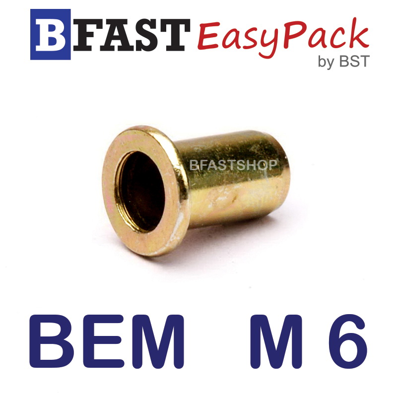 รีเวทนัท หัวแบน BEM M6 (5 ตัว/ถุง)