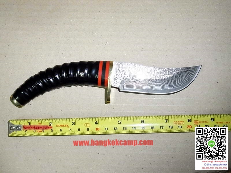 มีดดามัสกัส ด้ามเขา พร้อมซองหนังแท้