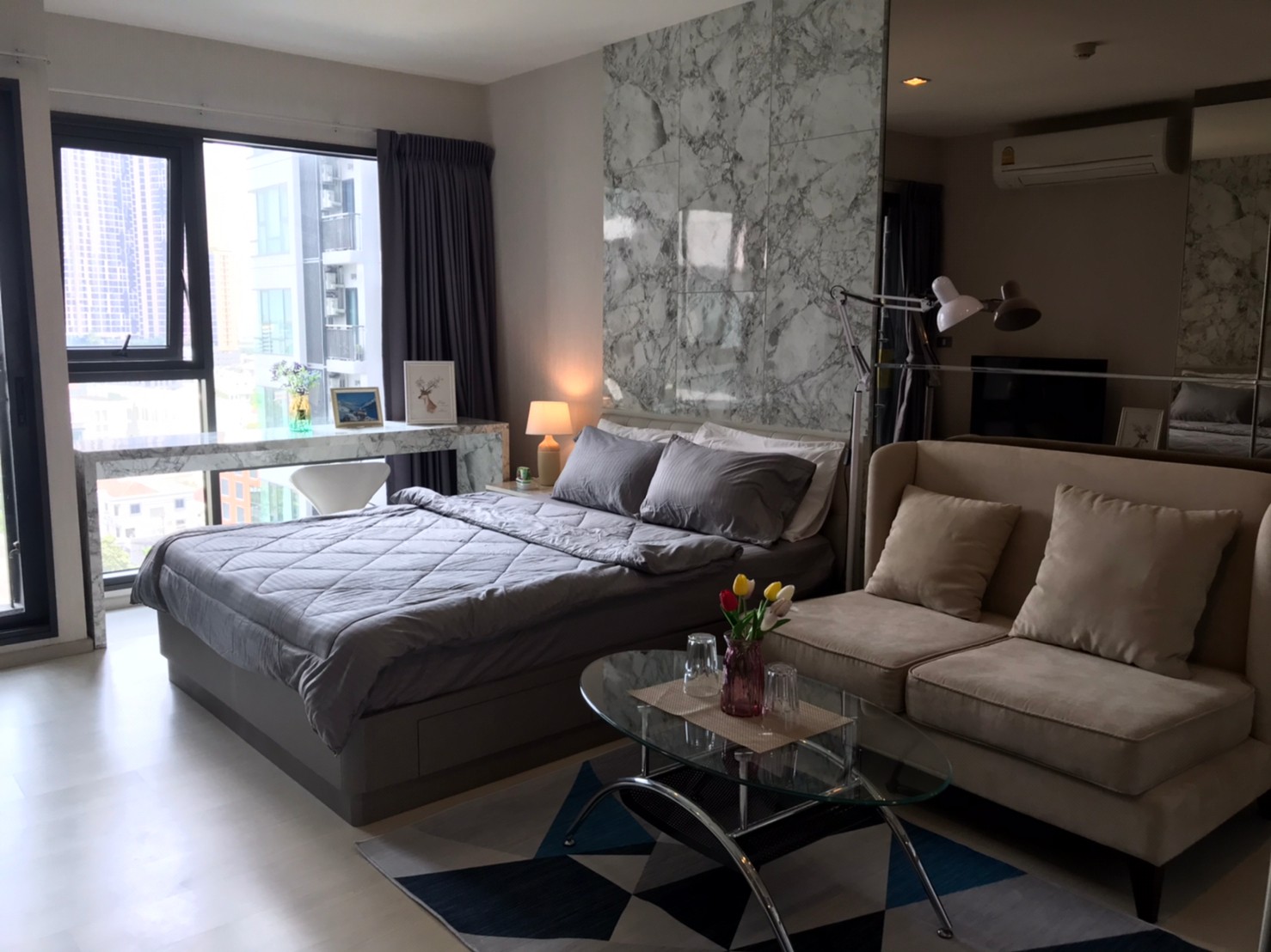 ให้เช่าคอนโด Rhythm Sukhumvit 36 - 38 (ริทึ่ม สุขุมวิท 36-38) ห้องสตูดิโอ 1 นอน ขนาด 24 ตรม.ชั้น 12 - Unit 12-A08