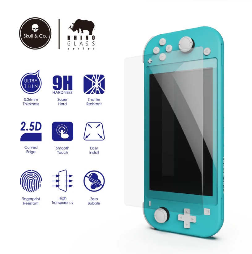 Skull & Co. Tempered Glass for Nintendo Switch LITE (2 Pack)