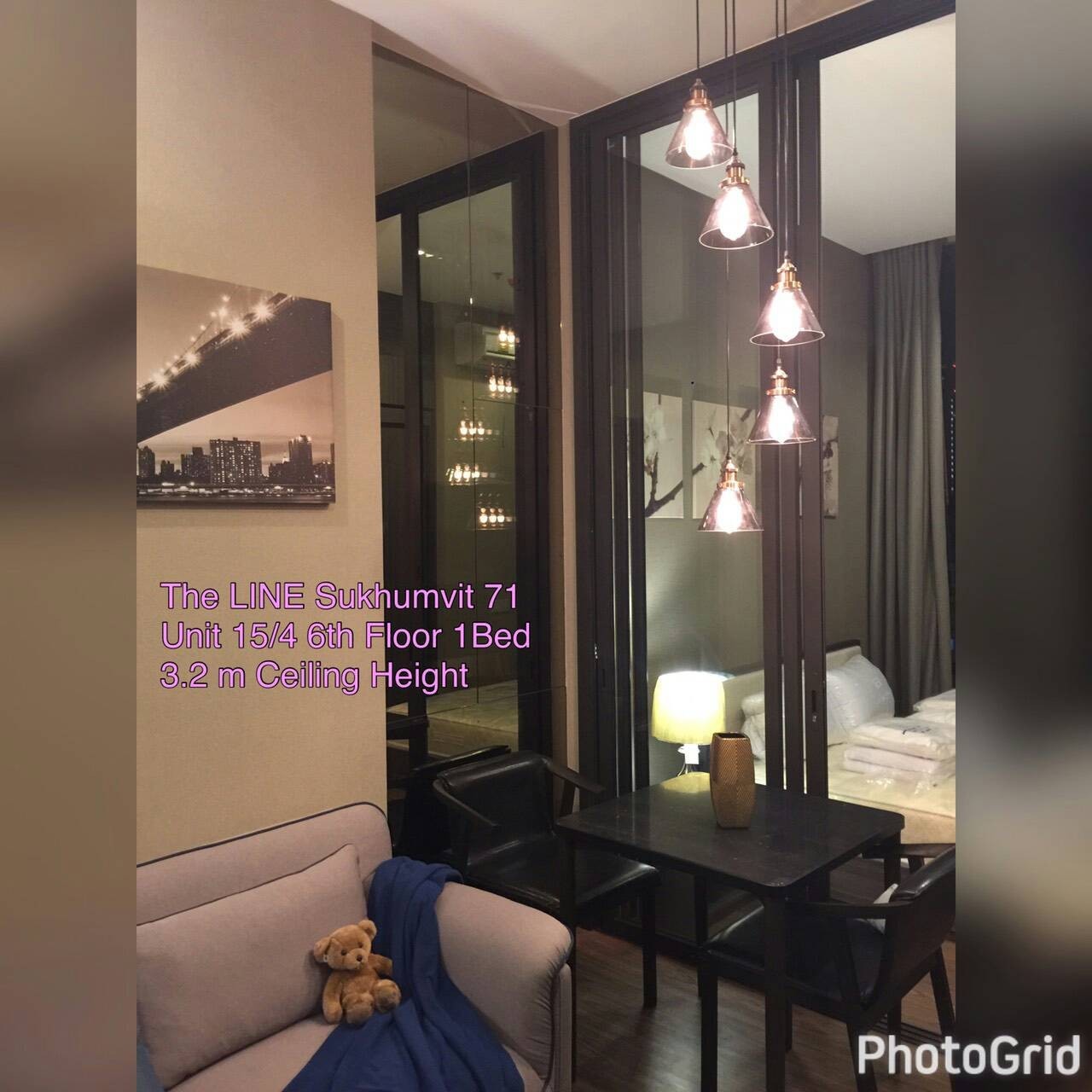 รหัสทรัพย์ 29650 ให้เช่าคอนโด The Line Sukhumvit 71 (เดอะ ไลน์ สุขุมวิท 71) ห้อง 1 ห้องนอน 1 ห้องน้ำ