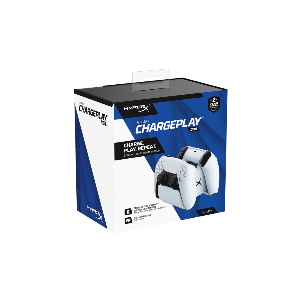 HyperX แท่นชาร์จจอย 2 จอย – Charging Station for DualSense™ Wireless Controllers for PS5 (ประกันศูนย์ไทย 2 ปี)