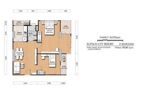 ขายคอนโด Supalai City Resort Ratchada - Huaykwang (ศุภาลัย ซิตี้ รีสอร์ท-รัชดาห้วยขวาง ) 2 ห้องนอน 1 ห้องน้ำ 1 ห้องครัว