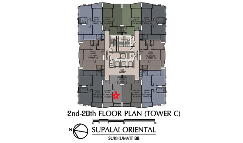 ให้เช่าราคาถูก คอนโด Supalai Oriental Sukhumvit 39 (ศุภาลัย โอเรียนทัล สุขุมวิท 39) ห้อง 1 ห้องนอน 1 ห้องน้ำ ขนาด 57 ตรม.