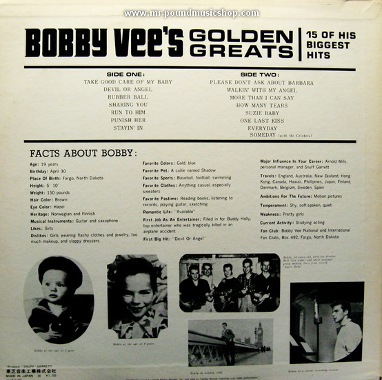 Bobby Vee - Bobby Vee's Golden Greats